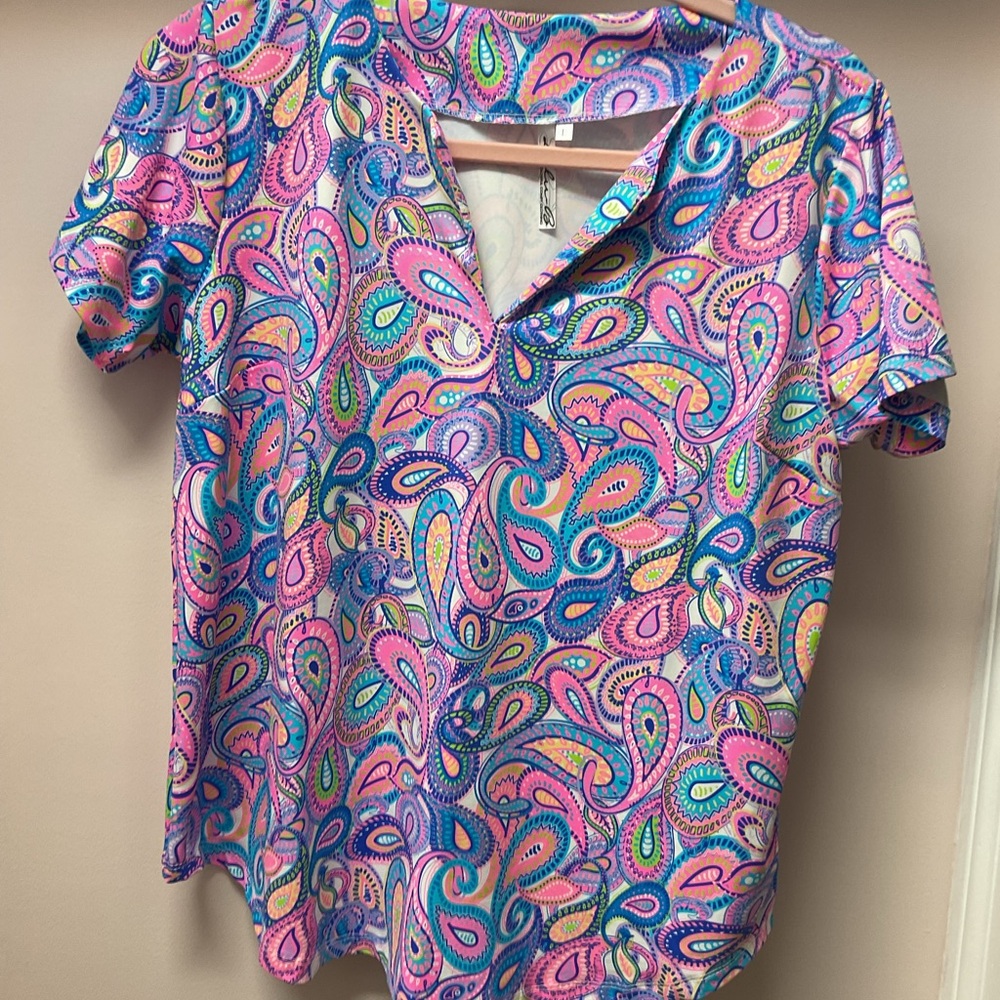 NWOT- Lulu-B Colorful Paisley Blouse - size L